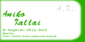 aniko kallai business card